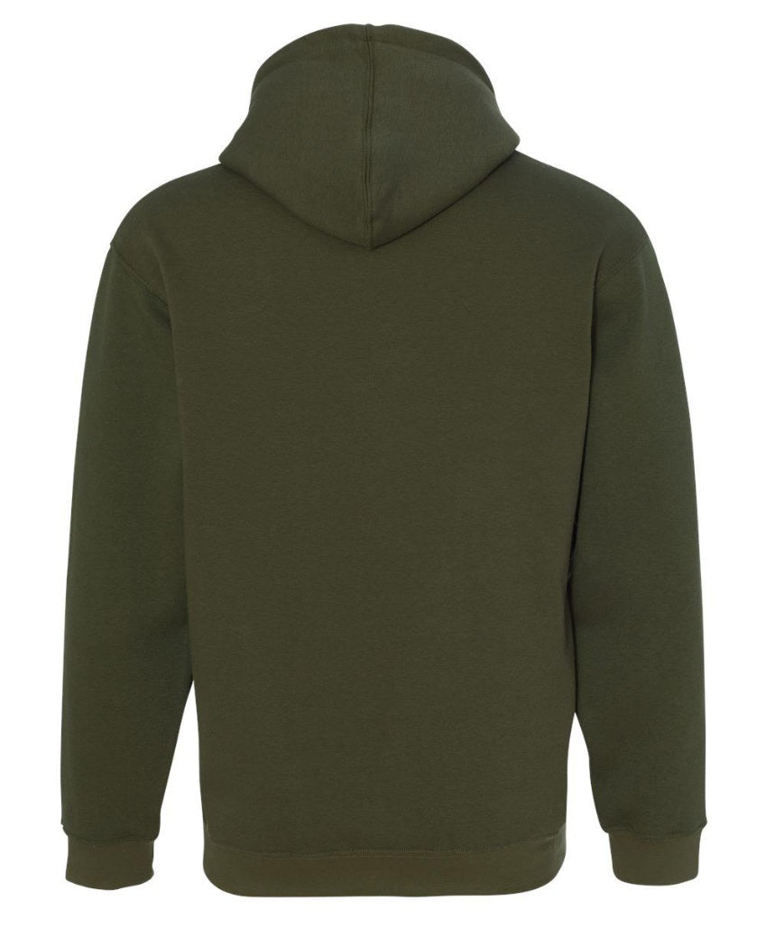Bayside BA960 Unisex Olive Green Hoodie - Size: Large